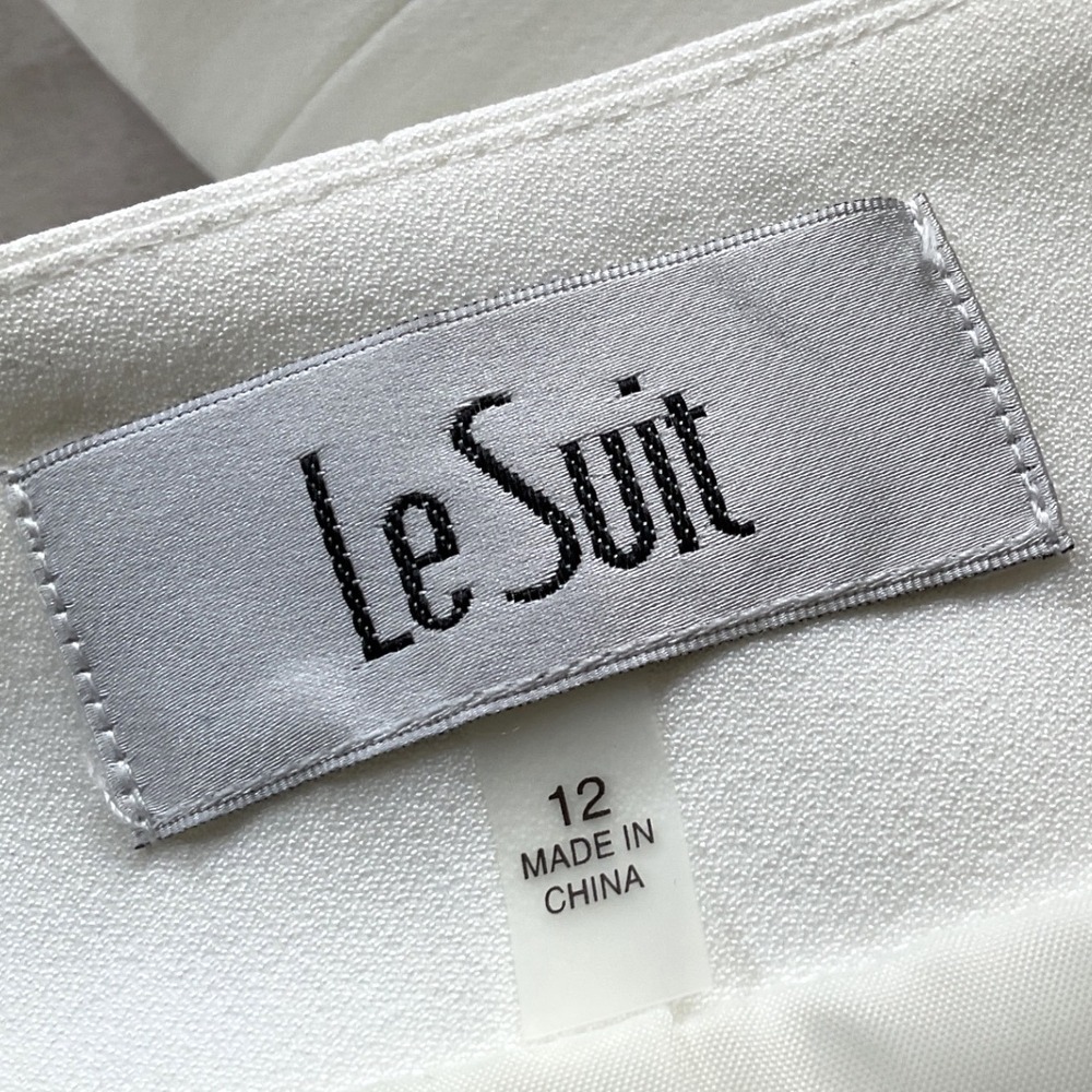 Le Suit Womens Belted 3/4 Sleeve Jacket Maxi Skirt Suit Vanilla Ice 12 NEW* - Picture 10 of 15